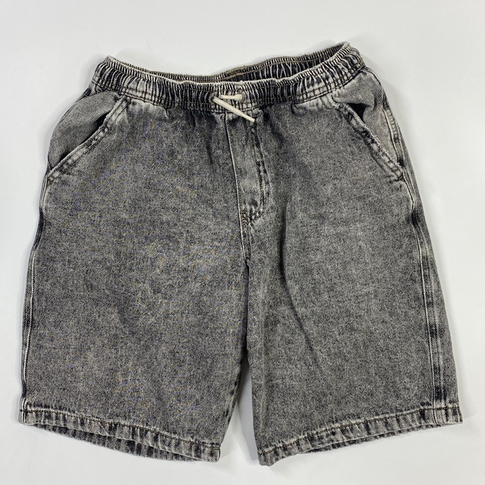 Zara Grey Black Bermuda Stretch Drawstring Shorts Size 13-14